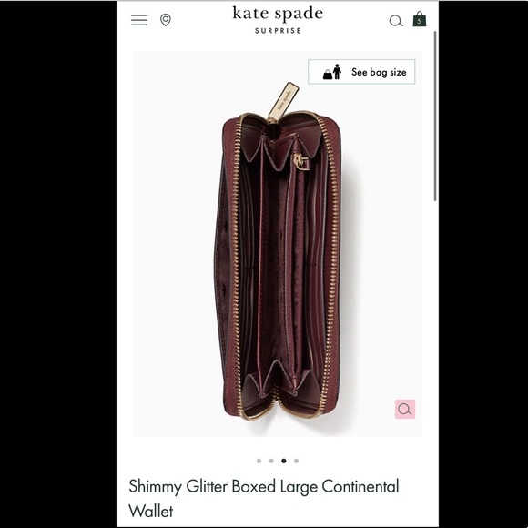 Kate Spade Shimmy Glitter Wallet - Picture 5 of 9
